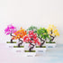 Artificial Small Tree Pot Fake Flowers Bonsai Potted Ornaments For Home Decoration Hotel Garden Decor Artificial Bonsai Tree Fake Greenery for Home Office Desk Wall Book Shelf Decor Room Decor