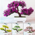 Artificial Small Tree Pot Fake Flowers Bonsai Potted Ornaments For Home Decoration Hotel Garden Decor Artificial Bonsai Tree Fake Greenery for Home Office Desk Wall Book Shelf Decor Room Decor