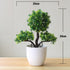Artificial Small Tree Pot Fake Flowers Bonsai Potted Ornaments For Home Decoration Hotel Garden Decor Artificial Bonsai Tree Fake Greenery for Home Office Desk Wall Book Shelf Decor Room Decor