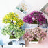 Artificial Small Tree Pot Fake Flowers Bonsai Potted Ornaments For Home Decoration Hotel Garden Decor Artificial Bonsai Tree Fake Greenery for Home Office Desk Wall Book Shelf Decor Room Decor