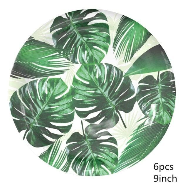 Artificial Tropical Palm Leaves For Hawaiian Luau Beach Birthday Jungle Party Wedding Home Table Decoration Accessories  Tropical Leaves with Stems Jungle Leaves Decorations for Hawaiian Luau Party Beach Baby Shower Wedding Birthday Decorations