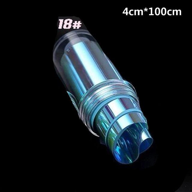 Aurora Nails Glass Foil Film Sticker Cellophane Paper Korean Nail Trend Design Ice Cube Manicure Accessories Heart Nail Art Stickers Glitter Decals Decoration Stickers Glitter Decals Love Nail Sequins Laser Heart Nail Supplies Sparkle Nail