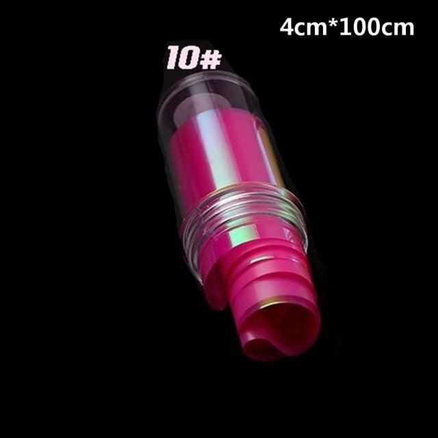 Aurora Nails Glass Foil Film Sticker Cellophane Paper Korean Nail Trend Design Ice Cube Manicure Accessories Heart Nail Art Stickers Glitter Decals Decoration Stickers Glitter Decals Love Nail Sequins Laser Heart Nail Supplies Sparkle Nail