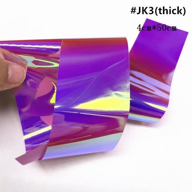 Aurora Nails Glass Foil Film Sticker Cellophane Paper Korean Nail Trend Design Ice Cube Manicure Accessories Heart Nail Art Stickers Glitter Decals Decoration Stickers Glitter Decals Love Nail Sequins Laser Heart Nail Supplies Sparkle Nail