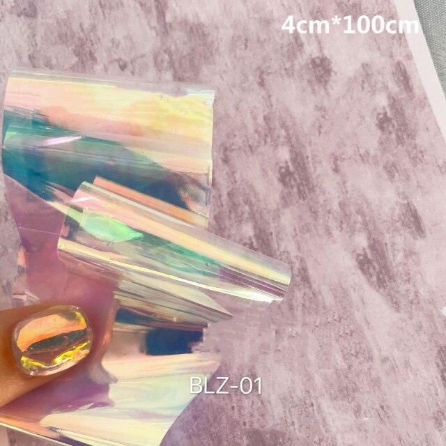 Aurora Nails Glass Foil Film Sticker Cellophane Paper Korean Nail Trend Design Ice Cube Manicure Accessories Heart Nail Art Stickers Glitter Decals Decoration Stickers Glitter Decals Love Nail Sequins Laser Heart Nail Supplies Sparkle Nail