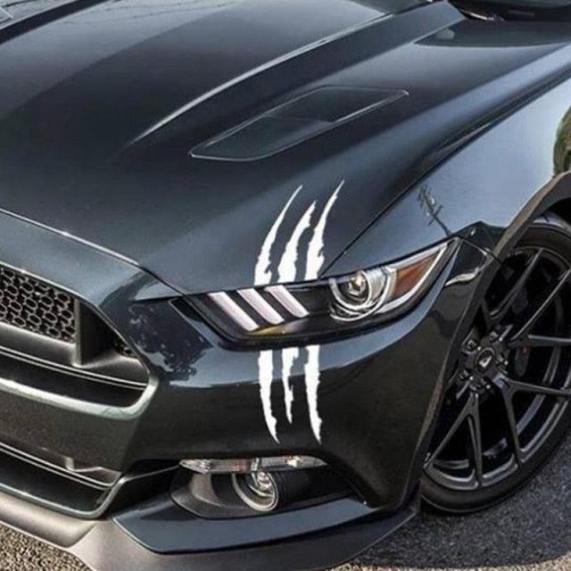 Auto Car Sticker Reflective Monster Claw Scratch Stripe Marks Headlight Decal Car Stickers Monster Claw Marks Headlight Car Sticker Stripes Scratch Decal Vinyl Car Accessories for Sports Cars SUV Pickup Truck Window Motorcycles