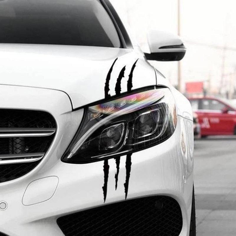 Auto Car Sticker Reflective Monster Claw Scratch Stripe Marks Headlight Decal Car Stickers Monster Claw Marks Headlight Car Sticker Stripes Scratch Decal Vinyl Car Accessories for Sports Cars SUV Pickup Truck Window Motorcycles