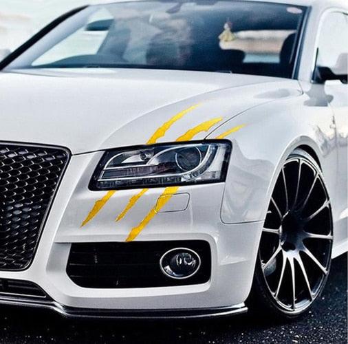 Auto Car Sticker Reflective Monster Claw Scratch Stripe Marks Headlight Decal Car Stickers Monster Claw Marks Headlight Car Sticker Stripes Scratch Decal Vinyl Car Accessories for Sports Cars SUV Pickup Truck Window Motorcycles