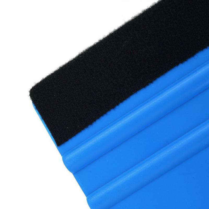 Auto Styling Vinyl Carbon Fiber Window Ice Remover Cleaning Wash Car Scraper With Felt Squeegee Tool Film Wrapping Accessories Vehicle Vinyl Wrap Window Tint Film  Plastic Felt Edge Squeegee For Car Vinyl Scraper Decal Applicator