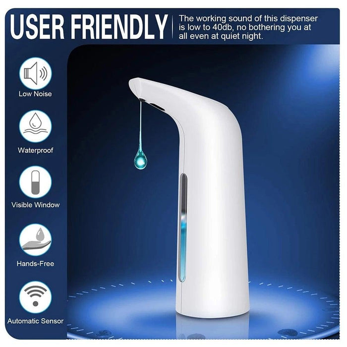 Automatic 400ML Electric Soap Dispenser With Sensor for Kitchens And Bathroom Soap Dispenser Soap Dispenser Automatic Soap Dispenser Foaming Touchless Rechargeable Touch Free Waterproof With Infrared Sensor