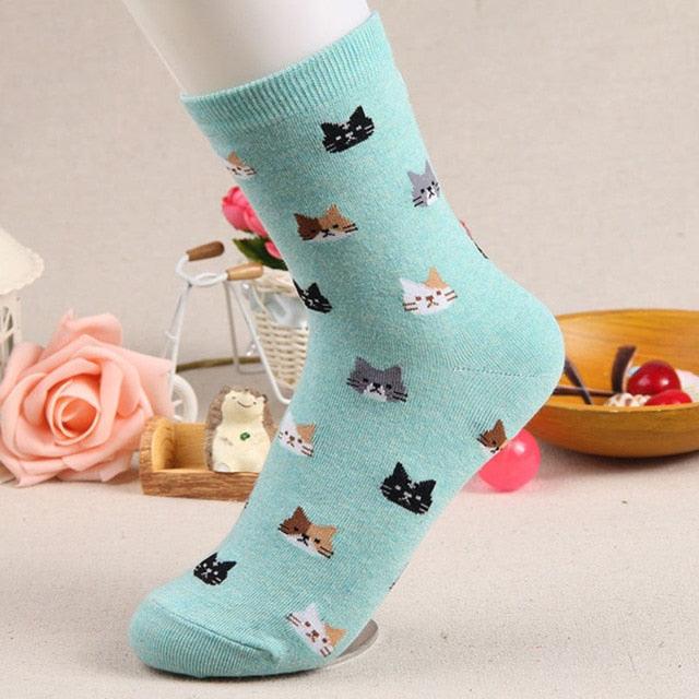 Autumn New Sock Animal Cartoon Cat Lovely Socks Combed Out Of Cotton Fashion Cute Short Socks Cat Print Stylish Color Cute Casual Socks For Men And Women