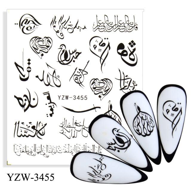 Autumn Simple Green Pink Pattern Water Nail Decal Sticker Flower Leaf Tree Winter Slider For Nail Art Manicuring Decoration Decals for Nail Art Decoration Including Hearts Stars Letters Bowknot Leaves Flowers Plants Fruits Butterflies