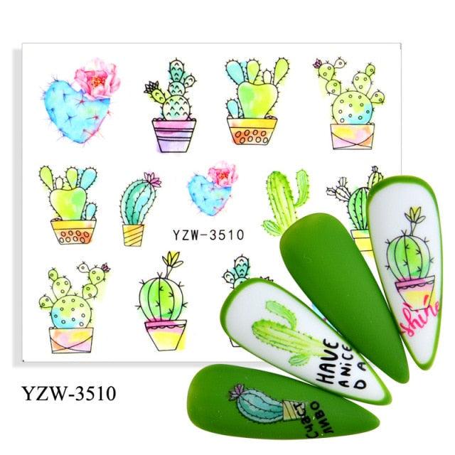 Avocado Fruit Transfer Nail Stickers Charms Winter Water Sticker For Nails Sliders Character Image Tattoo Decal Decoration Cute Summer Nail Art Stickers Summer Fruit Stickers on Nails Unicorn Banana Cherry Avocado Dog Strawberry Nail Art Decals