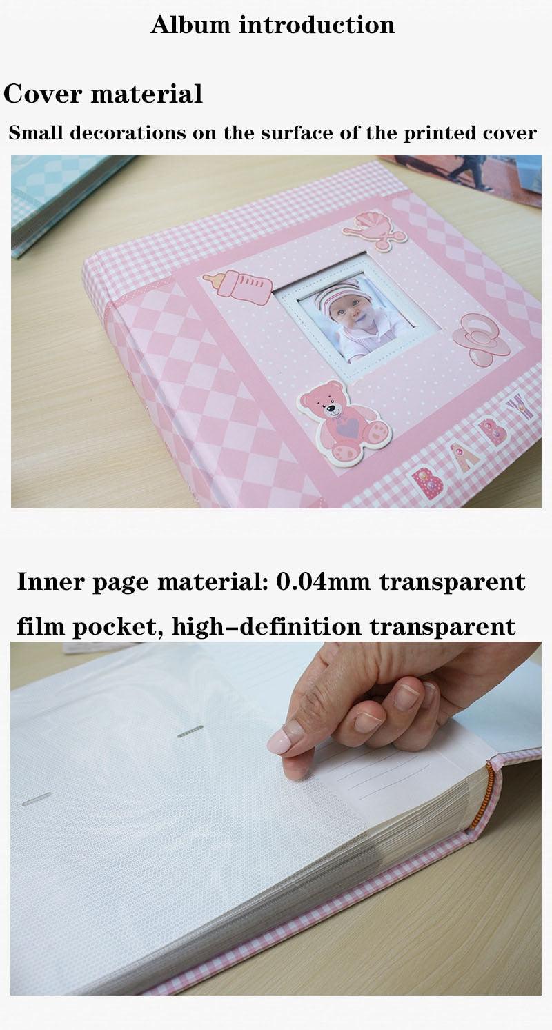 Baby Growth Commemorative Album Kindergarten Graduation Gift Postcard Storage Birthday 6-inch Photo Album 200 Sheets  Home Decor House Decoration DIY Memorable Gifts For Loved Ones