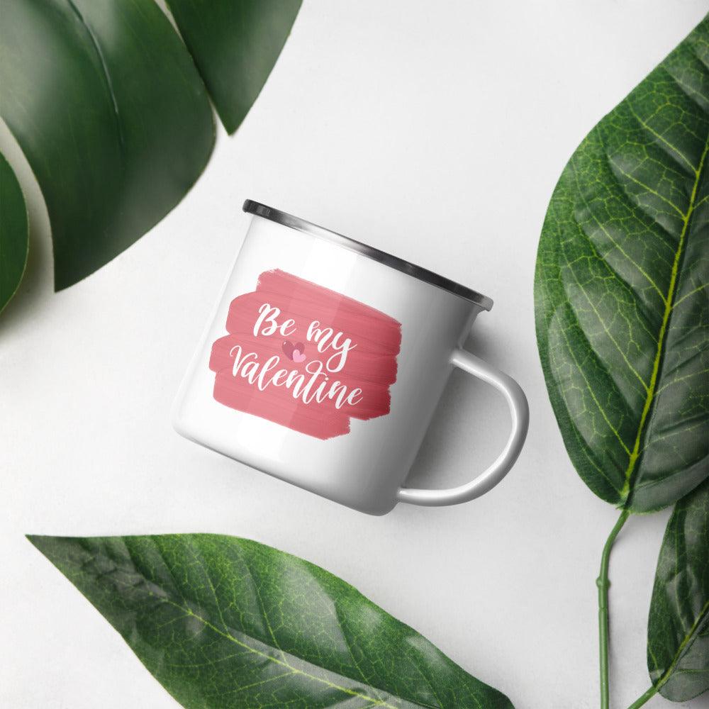 Be My Valentine Rose Printed Enamel Mug Best Gifts for Wife Valentines Day Gifts Wife Gift from Husband Mothers Day Gifts for Wife Christmas Gifts - STEVVEX POD - 1002, Be my valentine, Be my Valentine enamel mug, Customized mug, enammel mug, Happy VAlentine Enammel mug, Happy Valentine gift, Happy Valentine Mug, I love you enamel mug, I love you mug, Print on demand enammel mug, Valentine mug, Valentine mug Pig Valentine mug - Stevvex.com