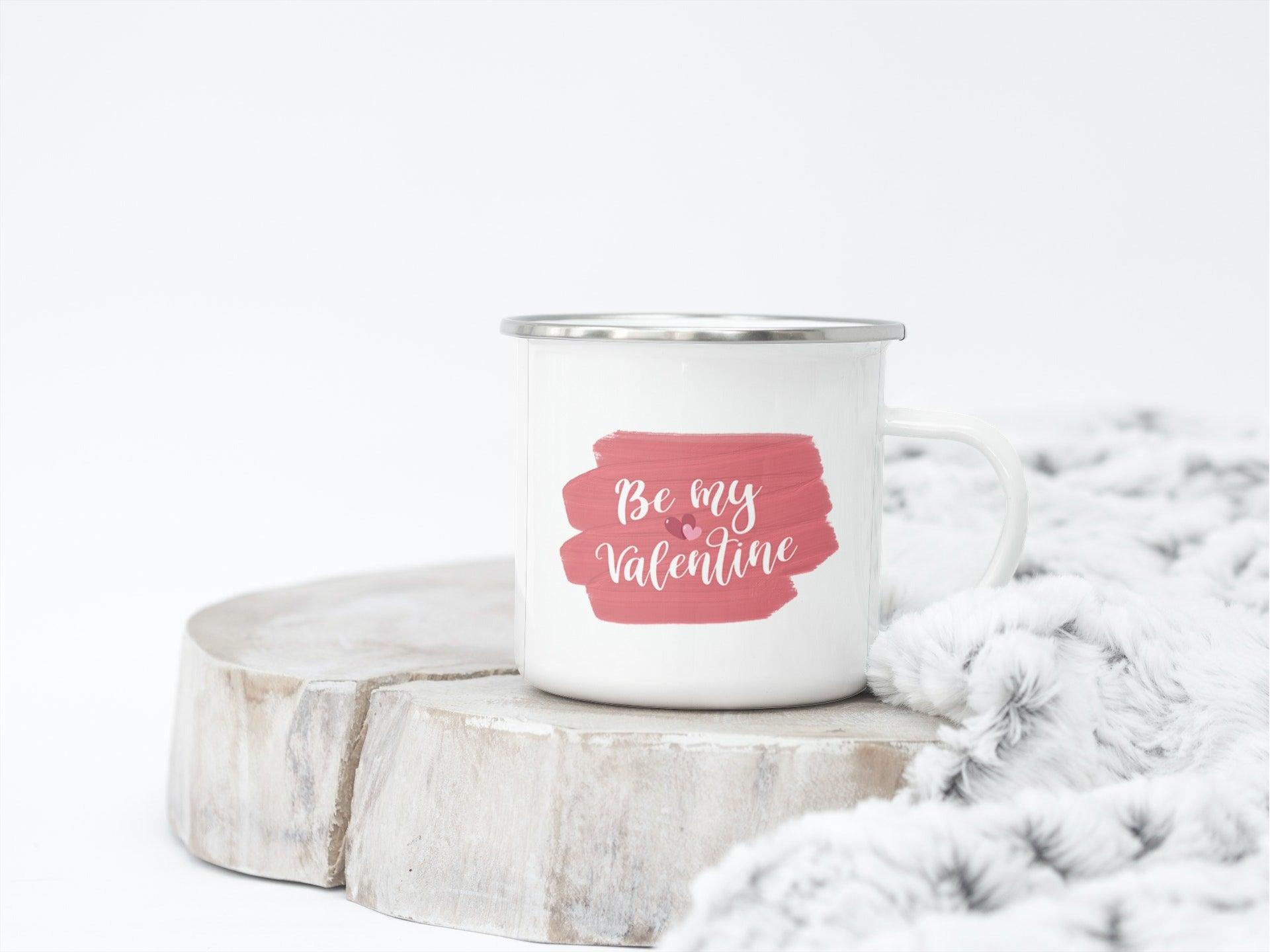 Be My Valentine Rose Printed Enamel Mug Best Gifts for Wife Valentines Day Gifts Wife Gift from Husband Mothers Day Gifts for Wife Christmas Gifts - STEVVEX POD - 1002, Be my valentine, Be my Valentine enamel mug, Customized mug, enammel mug, Happy VAlentine Enammel mug, Happy Valentine gift, Happy Valentine Mug, I love you enamel mug, I love you mug, Print on demand enammel mug, Valentine mug, Valentine mug Pig Valentine mug - Stevvex.com