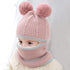 Beanies Baby Hat Pompon Winter Hat For Children Kids Balaclava Cap Knitted For Boys Girls Solid Color Warmer Beanie Caps Kids Winter Pompom Hat Knitted Ski Beanie Hat Double Pompom Beanie Cap for Girls Boys Kids Beanie Winter Hat Baby Kids Infant Toddler