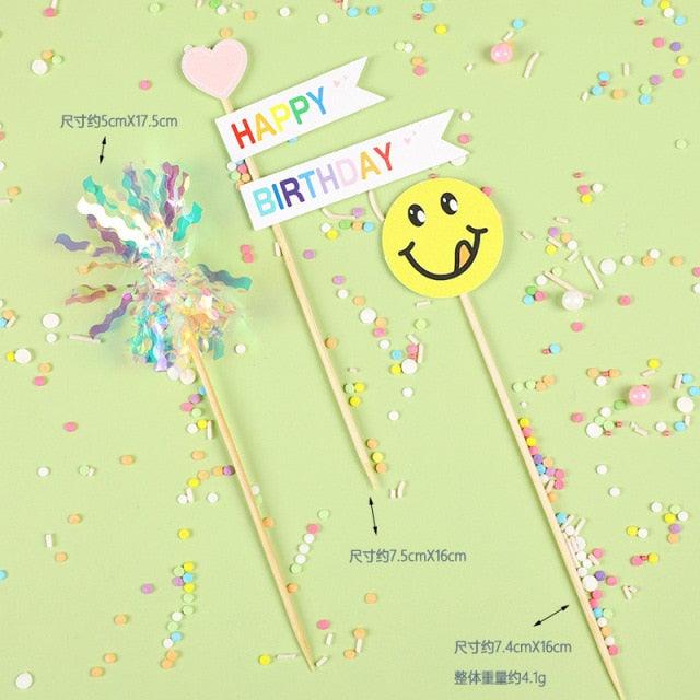 Bear Candle Birthday Cake Props Topper Card Cute Fantasy Cup Dessert Smiley  Love Bear  Table Dress Up Cake Props Party Cake Decor Supplies Toppers Birthday Cupcake Topper Various Cake Decorations for Birthday Party Photo Prop