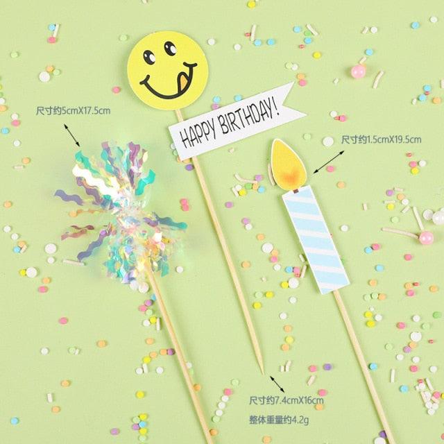 Bear Candle Birthday Cake Props Topper Card Cute Fantasy Cup Dessert Smiley  Love Bear  Table Dress Up Cake Props Party Cake Decor Supplies Toppers Birthday Cupcake Topper Various Cake Decorations for Birthday Party Photo Prop