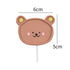 Bear Candle Birthday Cake Props Topper Card Cute Fantasy Cup Dessert Smiley  Love Bear  Table Dress Up Cake Props Party Cake Decor Supplies Toppers Birthday Cupcake Topper Various Cake Decorations for Birthday Party Photo Prop