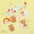 Bear Candle Birthday Cake Props Topper Card Cute Fantasy Cup Dessert Smiley  Love Bear  Table Dress Up Cake Props Party Cake Decor Supplies Toppers Birthday Cupcake Topper Various Cake Decorations for Birthday Party Photo Prop