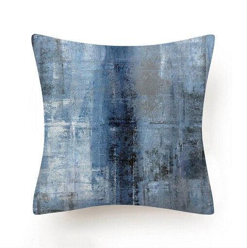 Beautiful Blue Print Polyester Pillow Case Waist Soft Fiber Cushion Sofa Car Cushion Cover Artwork Home Decorative Pillows Covers Cushion Cover For Bedroom Sofa Living Room Home Pillowcase