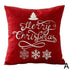 Beautiful Snowflake In Red Merry Christmas Gifts Xmas Cushion Cover Case Decorations Winter Holiday Party Pillow Zipper Pillowcase For Sofa Home Office Living Room Car