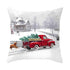 Beautiful Snowflake In Red Merry Christmas Gifts Xmas Cushion Cover Case Decorations Winter Holiday Party Pillow Zipper Pillowcase For Sofa Home Office Living Room Car