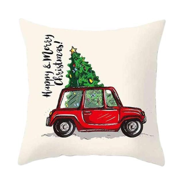 Beautiful Snowflake In Red Merry Christmas Gifts Xmas Cushion Cover Case Decorations Winter Holiday Party Pillow Zipper Pillowcase For Sofa Home Office Living Room Car