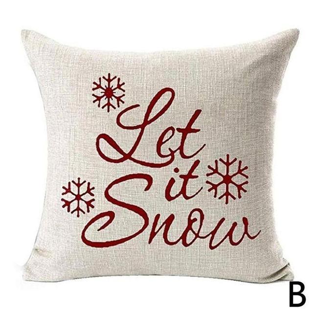 Beautiful Snowflake In Red Merry Christmas Gifts Xmas Cushion Cover Case Decorations Winter Holiday Party Pillow Zipper Pillowcase For Sofa Home Office Living Room Car