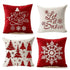 Beautiful Snowflake In Red Merry Christmas Gifts Xmas Cushion Cover Case Decorations Winter Holiday Party Pillow Zipper Pillowcase For Sofa Home Office Living Room Car