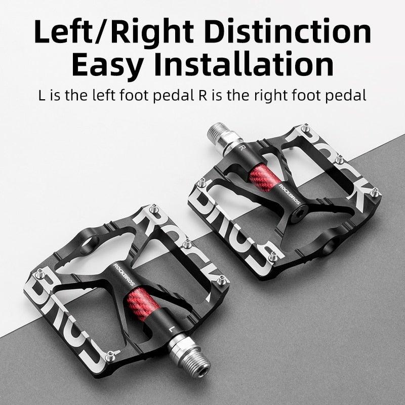 Bicycle Pedals Aluminum Alloy Ultralight Non-Slip Rainproof Reflective Bearing Road Bike Pedal Cycling Accessories Mountain Bike Pedals Ultra Strong Aluminum Alloy Flat Pedals Cycling Sealed Bearings Light Weight And Large Platform