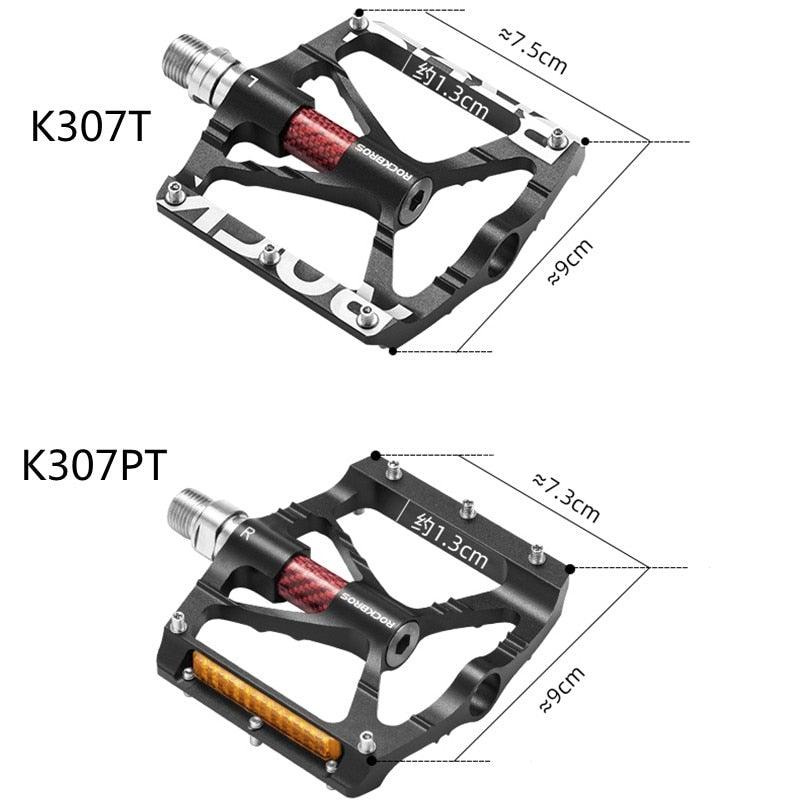 Bicycle Pedals Aluminum Alloy Ultralight Non-Slip Rainproof Reflective Bearing Road Bike Pedal Cycling Accessories Mountain Bike Pedals Ultra Strong Aluminum Alloy Flat Pedals Cycling Sealed Bearings Light Weight And Large Platform