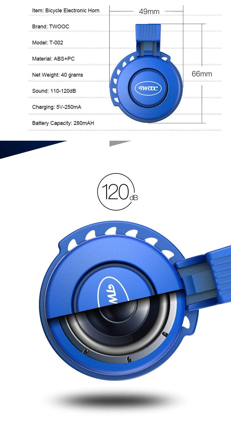 Bike Bell Charging Speaker USB Recharged Mini Electric Bike Horn 4 Modes Cycling Electric Bicycle Accessories For Scooter Electric Bike Horn Cycling Bicycle Scooter Horn Battery Waterproof Bicycle Accessories For Kid