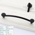 Black American Aluminium Alloy Door Handles Wardrobe Drawer Pull Kitchen Cabinet Knobs For Furniture Handle Hardware Accessories Vintage Cabinet Drawer Handles Pull for Cabinet Door Dresser Cupboard Closet Drawer Furniture