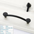 Black American Aluminium Alloy Door Handles Wardrobe Drawer Pull Kitchen Cabinet Knobs For Furniture Handle Hardware Accessories Vintage Cabinet Drawer Handles Pull for Cabinet Door Dresser Cupboard Closet Drawer Furniture