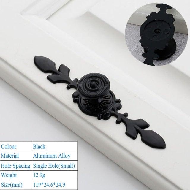 Black American Aluminium Alloy Door Handles Wardrobe Drawer Pull Kitchen Cabinet Knobs For Furniture Handle Hardware Accessories Vintage Cabinet Drawer Handles Pull for Cabinet Door Dresser Cupboard Closet Drawer Furniture