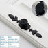 Black American Aluminium Alloy Door Handles Wardrobe Drawer Pull Kitchen Cabinet Knobs For Furniture Handle Hardware Accessories Vintage Cabinet Drawer Handles Pull for Cabinet Door Dresser Cupboard Closet Drawer Furniture
