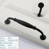 Black American Aluminium Alloy Door Handles Wardrobe Drawer Pull Kitchen Cabinet Knobs For Furniture Handle Hardware Accessories Vintage Cabinet Drawer Handles Pull for Cabinet Door Dresser Cupboard Closet Drawer Furniture