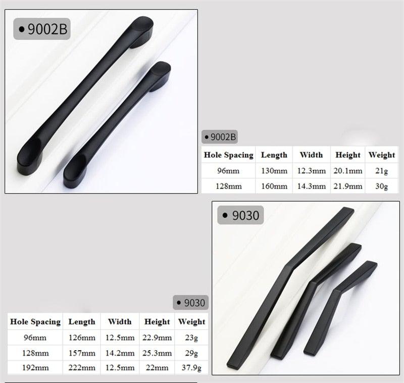 Black American Aluminium Alloy Door Handles Wardrobe Drawer Pull Kitchen Cabinet Knobs For Furniture Handle Hardware Accessories Vintage Cabinet Drawer Handles Pull for Cabinet Door Dresser Cupboard Closet Drawer Furniture