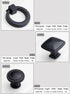 Black American Aluminium Alloy Door Handles Wardrobe Drawer Pull Kitchen Cabinet Knobs For Furniture Handle Hardware Accessories Vintage Cabinet Drawer Handles Pull for Cabinet Door Dresser Cupboard Closet Drawer Furniture