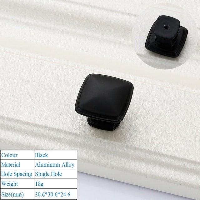 Black American Aluminium Alloy Door Handles Wardrobe Drawer Pull Kitchen Cabinet Knobs For Furniture Handle Hardware Accessories Vintage Cabinet Drawer Handles Pull for Cabinet Door Dresser Cupboard Closet Drawer Furniture