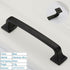 Black American Aluminium Alloy Door Handles Wardrobe Drawer Pull Kitchen Cabinet Knobs For Furniture Handle Hardware Accessories Vintage Cabinet Drawer Handles Pull for Cabinet Door Dresser Cupboard Closet Drawer Furniture