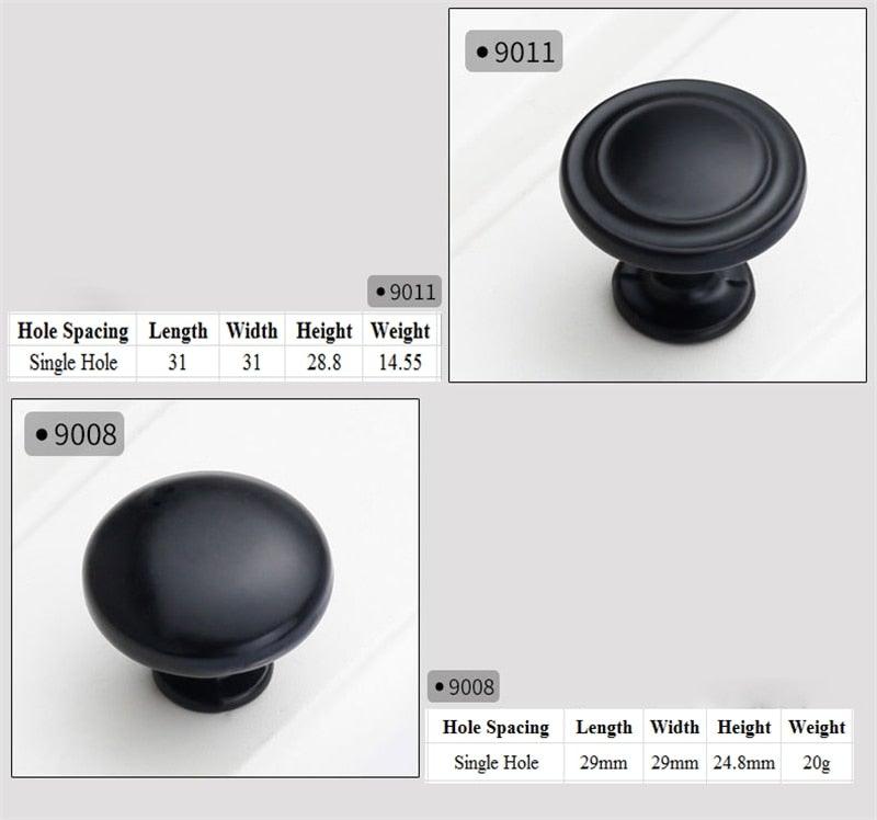 Black American Aluminium Alloy Door Handles Wardrobe Drawer Pull Kitchen Cabinet Knobs For Furniture Handle Hardware Accessories Vintage Cabinet Drawer Handles Pull for Cabinet Door Dresser Cupboard Closet Drawer Furniture