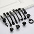 Black American Aluminium Alloy Door Handles Wardrobe Drawer Pull Kitchen Cabinet Knobs For Furniture Handle Hardware Accessories Vintage Cabinet Drawer Handles Pull for Cabinet Door Dresser Cupboard Closet Drawer Furniture