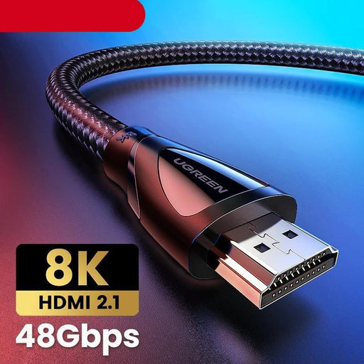 Black HDMI Cable 2.1 8K60Hz 4K120Hz HDMI Splitter HDR10 48Gbps Ultra High Speed 4K 120Hz Braided HDMI Cable Dynamic HDR Vision HDR 10 Compatible With UHD TV Gaming Console