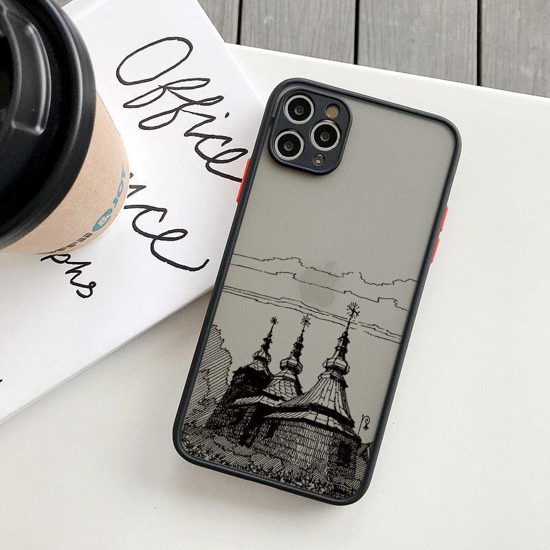 Black Lines Architectural Painting Phone Cases for iphone 7 8 Plus SE2 X XR XS MAX 13 11 12 14 Pro Max Hard Back Building Cover Print Design Slim Case for Girls Women Bumper Shockproof Protective Cover - STEVVEX Gadgets - 1004, Elegant Phone Case, Fashion Phone Case, Luxury Phone Case, Man Phone Case, Modern Phone Case, Phone Case, Phone Case For Girls, Phone Case For Iphone, Popular Phone Case, Silicone Case, Stylish Phone Case, Transparent Phone Case, Women Phone Case - Stevvex.com