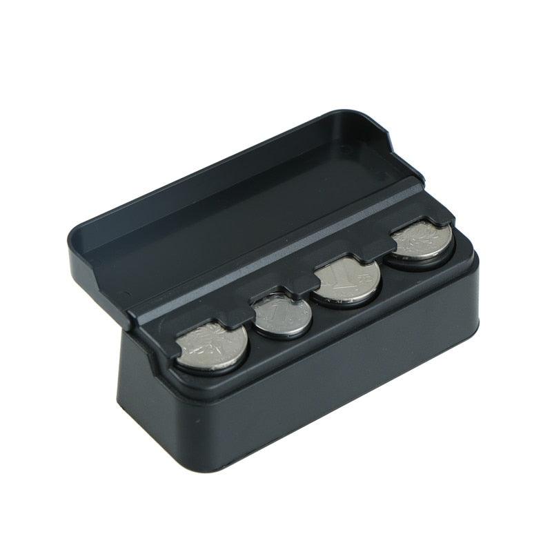 Black Plastic Car Case  Container Organizer Stowing Auto Coin Holder Interior Accessories Storage Box Coin Holder for Car Organizer Storage Dispenser Compatible for Car