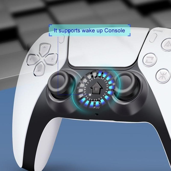 Black White Wireless Dual Sense Double Vibration Joystick Controller Compatible With PC Laptop For Gamers - STEVVEX Game - 221, all in one game controller, best quality joystick, bluetooth wireless gamepad, compatible with mobile phone, Controller For Mobile Phone, controller for pc, Dual sense controller, game, Game Pad, game pad for phone, Game Pads for phone, gamepad joystick, gamepads for mobile, joystick, joystick for games, perfect joystick - Stevvex.com