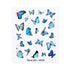 Blue Butterfly 3D Nail Stickers Flowers Leaves Self Adhesive Transfer Sliders Wraps Manicures Foils Decorations Decoration Tattoo Manicure Transfer Nail Decals Flowers Butterfly Designs Nails Supply Manicure Tips Design Nail Decoration